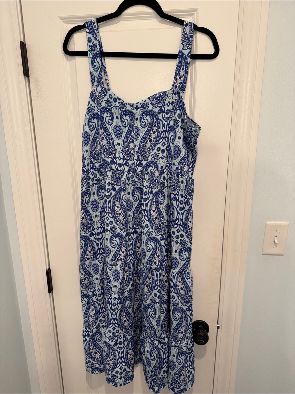 Simply Southern Blue and White Paisley Midi Dress